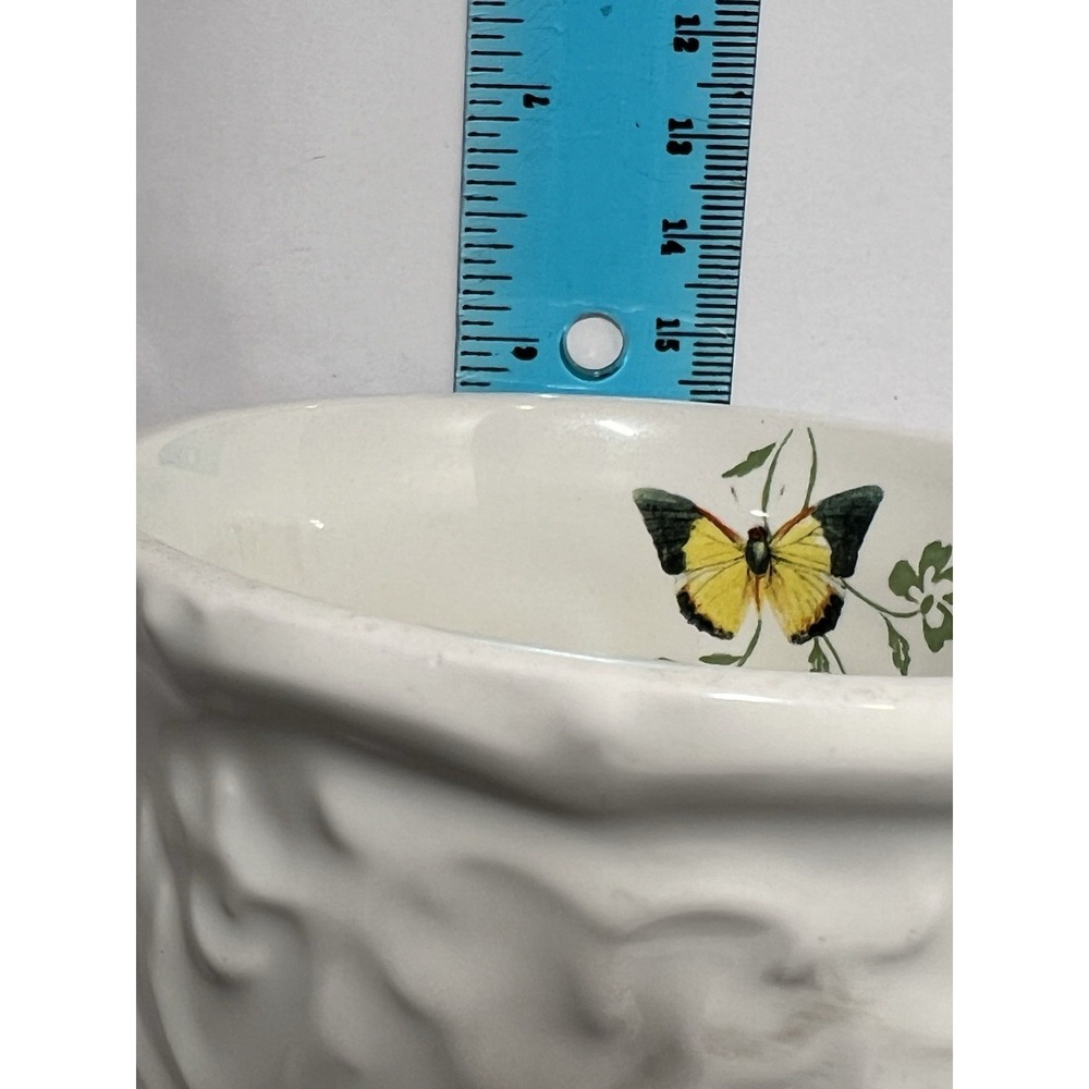 Vintage Mikasa Antique Countryside Pear Butterfly Bird Footed Pedestal Mugs - Picture 4 of 6
